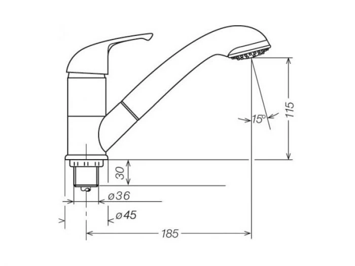 Reich Céramique Kama Julia Robinet Mitigeur/douche 6 Reich Céramique Kama Julia Robinet Mitigeur/douche – Image 4