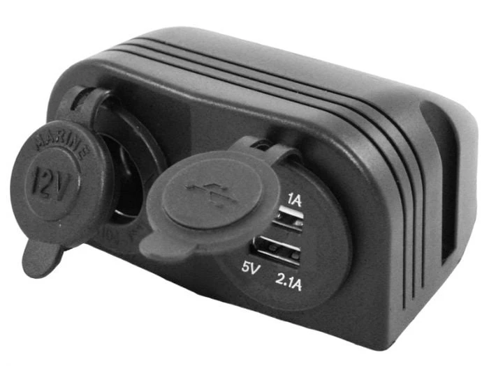 Haba Prise En Saillie 12 Volts + 2x USB 3 Haba Prise En Saillie 12 Volts + 2x USB