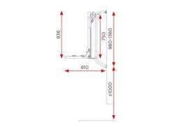 BR-Systems Porte-vélos élévateur électrique -Magasin Extérieur br systems elektrische lift fietsendrager 6 tekening ecommerce 8380