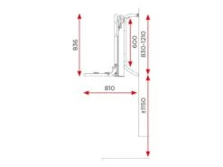 BR-Systems Short Porte-vélos élévateur électrique -Magasin Extérieur br systems short elektrische lift fietsendrager tekening ecommerce d04a