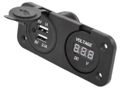 Haba Socle Encastré Compteur De Tension + 2x USB