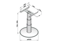 Ilse Pied De Table Indépendant Rond -Magasin Extérieur ilse ronde vrijstaande tafelpoot ecommerce c708