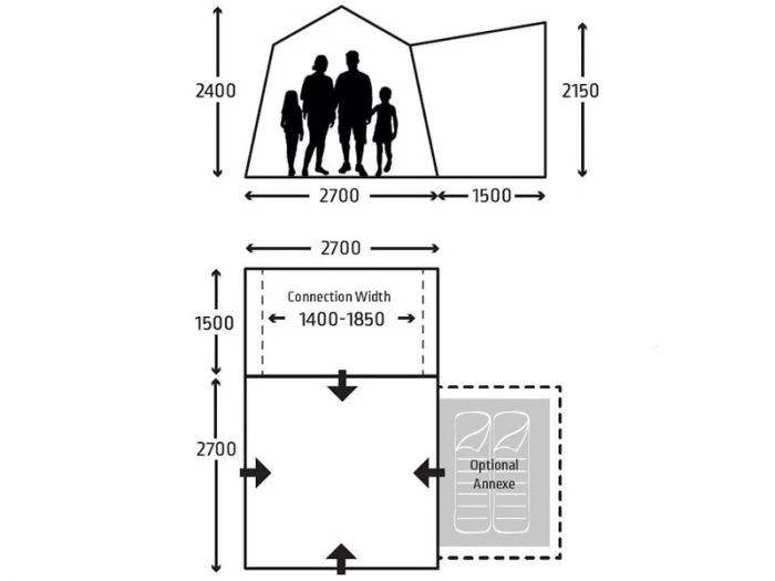 Kampa Cross Air TG Tente De Hayon 4 Kampa Cross Air TG Tente De Hayon – Image 2