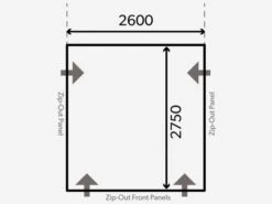 Dometic Club Air Pro 260 M Auvent -Magasin Extérieur kampa dometic plattegrond club 260 m 2021 ecommerce 0908