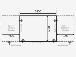 Dometic Club Air Pro 390 S Auvent -Magasin Extérieur kampa dometic plattegrond club 390 s 2021 ecommerce 9b12