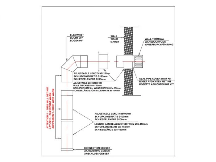 TTulpe Indoor B6 Set D'évacuation Avec Traversée Murale 5 TTulpe Indoor B6 Set D'évacuation Avec Traversée Murale – Image 3